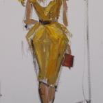 "FASHION ILLUSTRATION 4" 8X16" OIL ON CANVAS  SOLD
 limited edition prints and giclees available