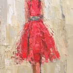 "Lady in Red" 12x24" oil on canvas
SOLD