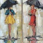 "LADIES WHO LUNCH" & "OLIVIA" 12X24" SOLD