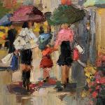 "City Shopping" 9x12" oil on canvas SOLD